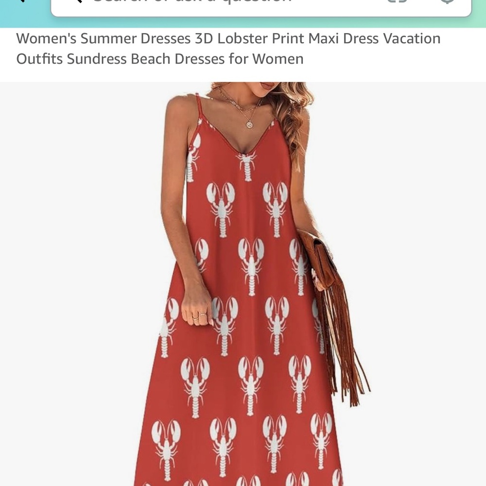 Brand new summer lobster print dress